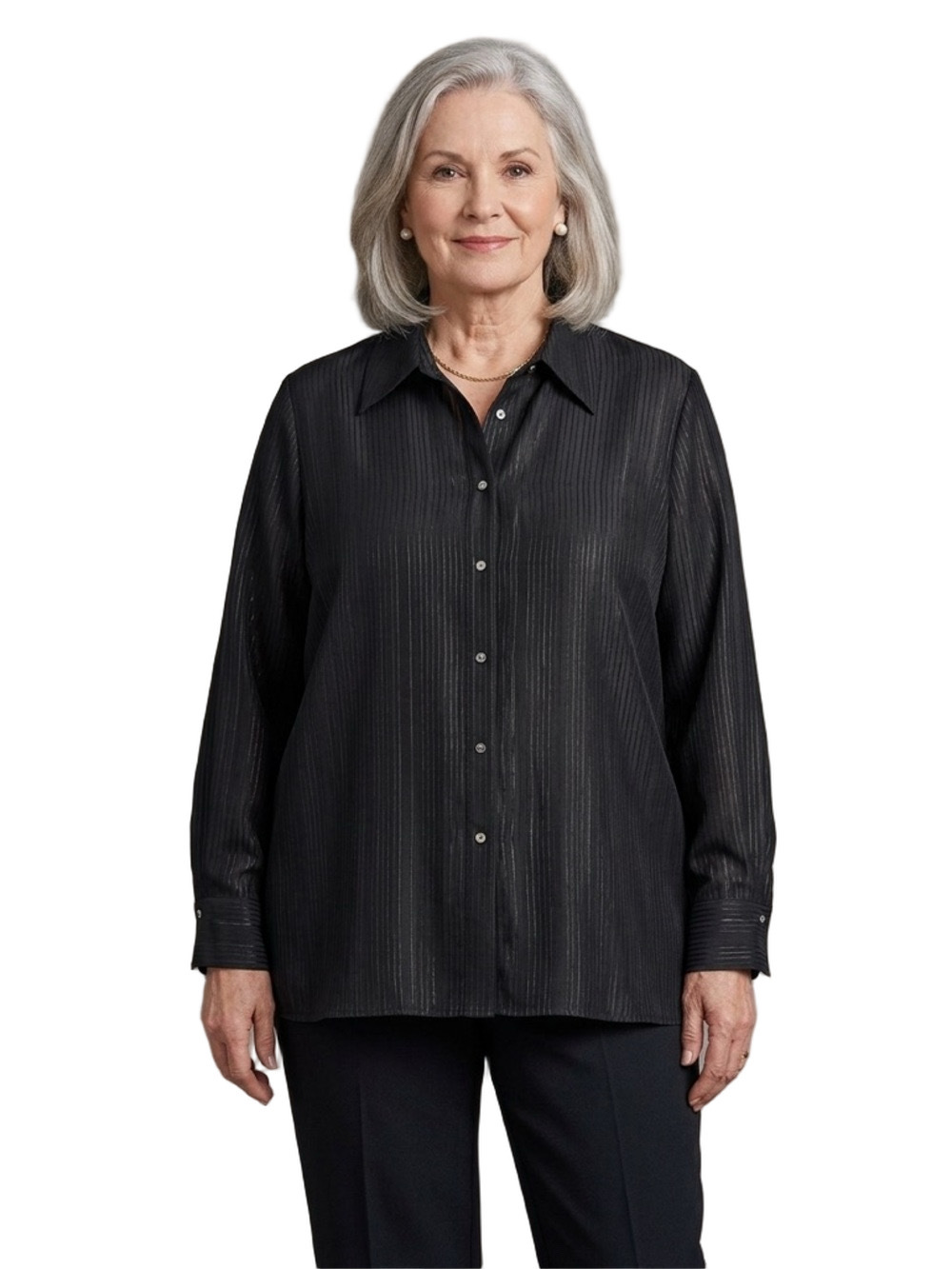 villager Black Button-Down Lightweight Long-Sleeve Shirt Size 2X NWT